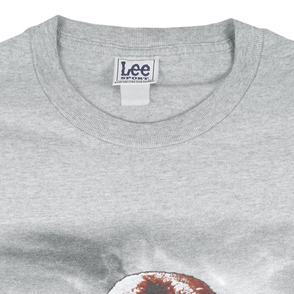 NFL (Lee) - Grey Buffalo Bills Big Logo T-Shirt 2001 Medium Vintage Retro Football