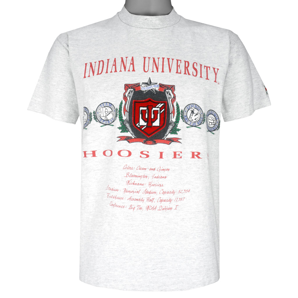 NCAA - Indiana University Hoosiers Embroidered T-Shirt 1990s Medium Vintage Retro College