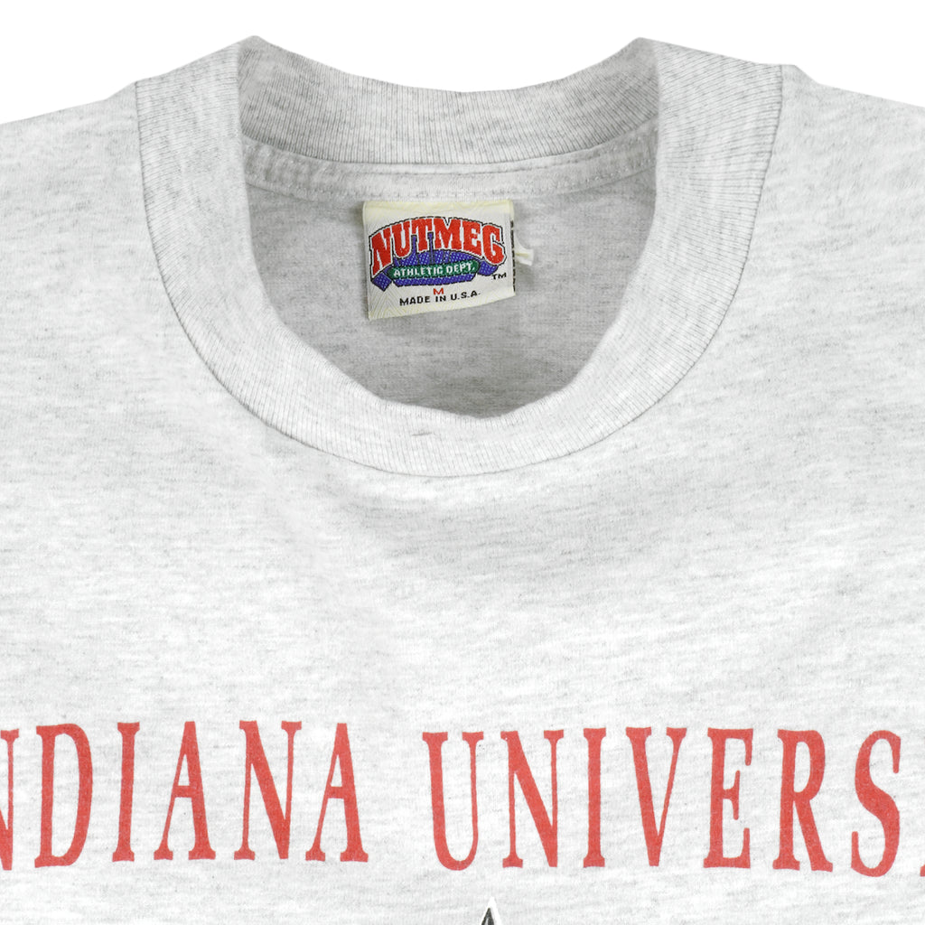 NCAA - Indiana University Hoosiers Embroidered T-Shirt 1990s Medium Vintage Retro College