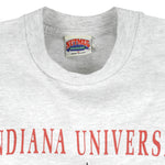 NCAA - Indiana University Hoosiers Embroidered T-Shirt 1990s Medium Vintage Retro College