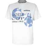 Adidas - Grey World Cup USA T-Shirt 1994 Medium Vintage Retro