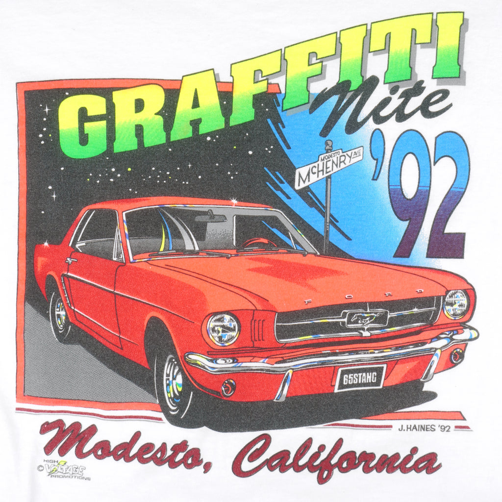 Vintage - Graffiti Modesto, California T-Shirt 1990s Large Vintage Retro
