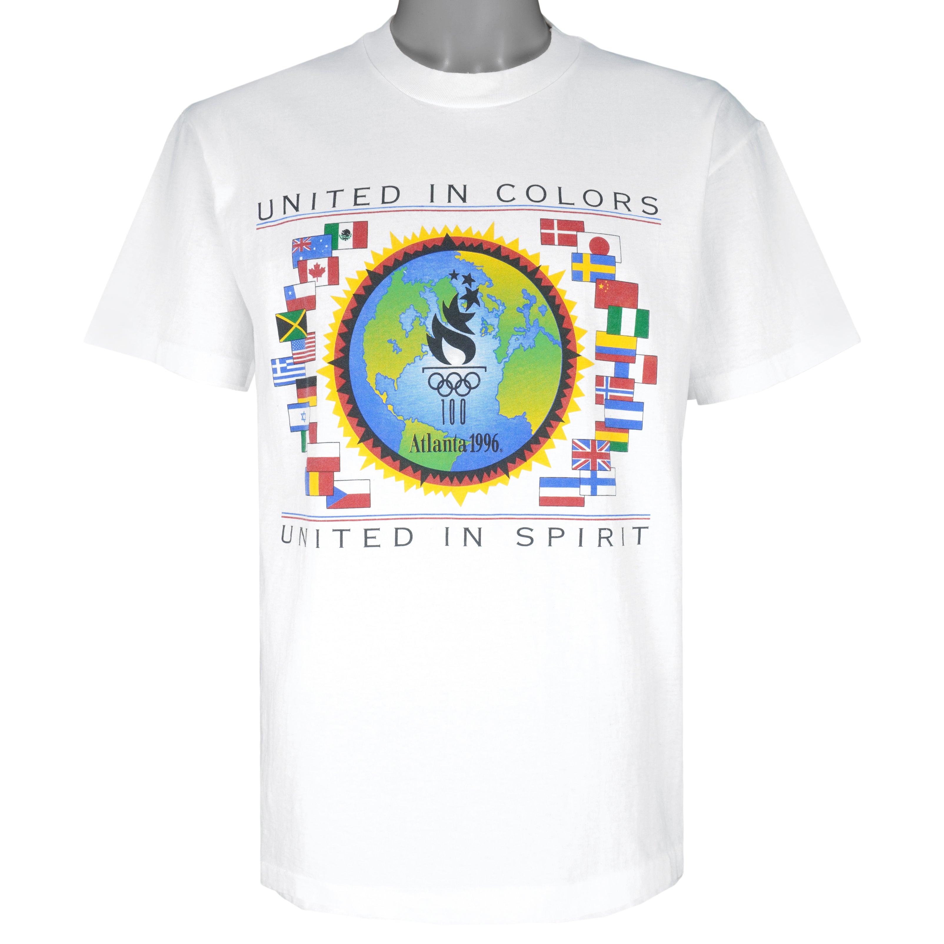 Vintage (Hanes) - United in Colours, Atlanta T-Shirt 1996 Large Vintage Retro
