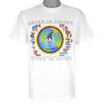 Vintage (Hanes) - United in Colours Atlanta Olympics Games T-Shirt 1996 Large