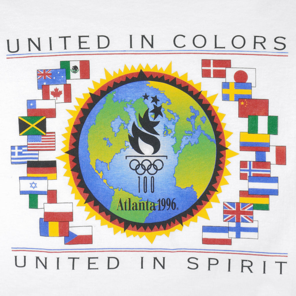 Vintage (Hanes) - United in Colours, Atlanta T-Shirt 1996 Large Vintage Retro
