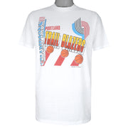 NBA (Trench) - Portland Trail Blazers T-Shirt 1990 X-Large Vintage Retro