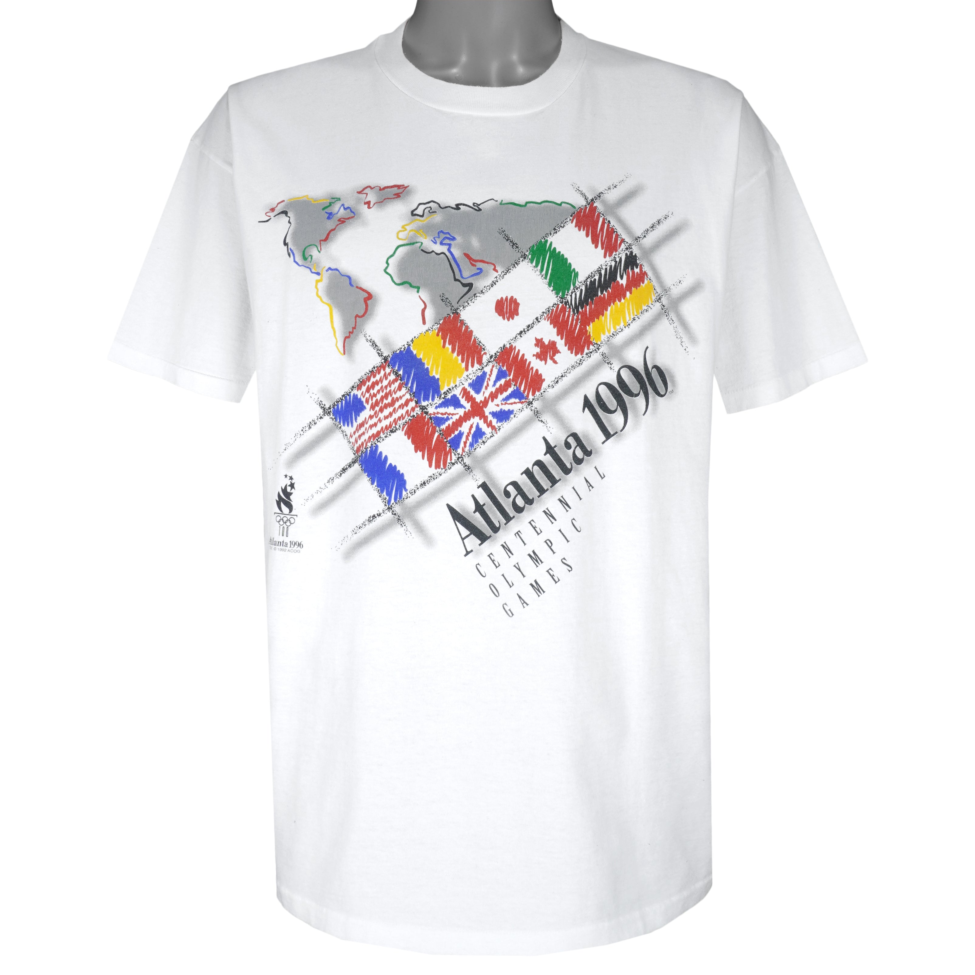 Vintage (Hanes) - Centennial Olympic Games, Atlanta T-Shirt 1992 X-Large Vintage Retro