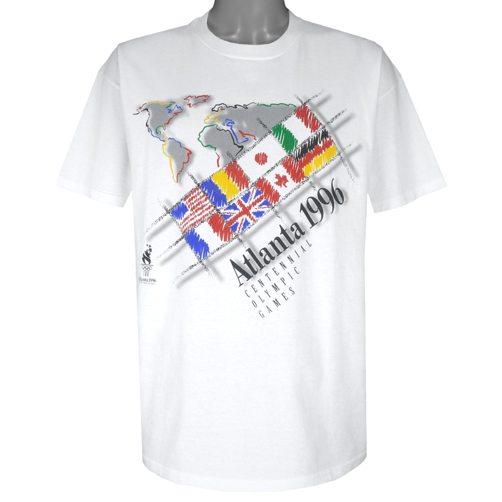 Vintage (Hanes) - Centennial Olympic Games, Atlanta T-Shirt 1992 X-Large Vintage Retro