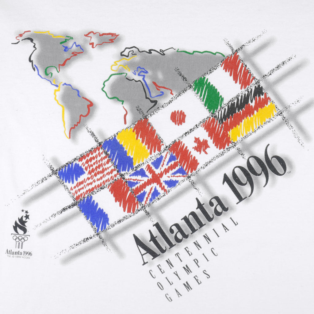 Vintage (Hanes) - Centennial Olympic Games, Atlanta T-Shirt 1992 X-Large Vintage Retro