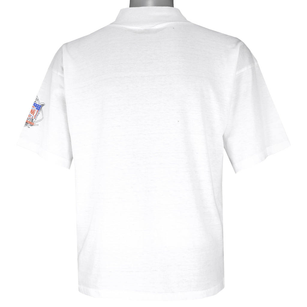 MLB (Caribe) - New York Mets Spell-Out T-Shirt 1989 Large Vintage Retro Baseball