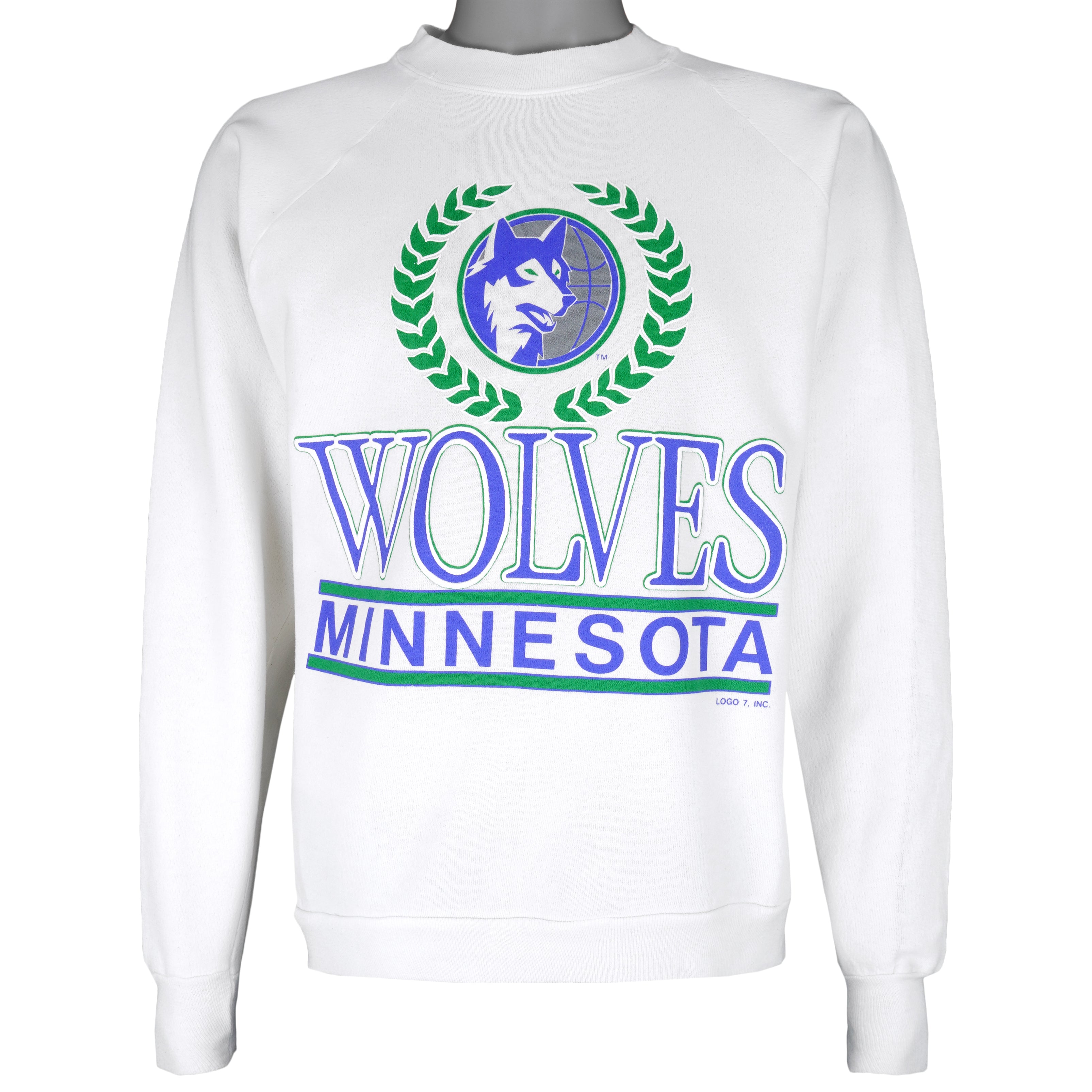 NBA (Logo 7) -  Minnesota Timberwolves Sweatshirt 1990s X-Large Vintage Retro Basketball