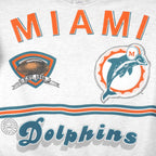 NFL - Miami Dolphins Spell-Out Crew Neck Sweatshirt 1990s X-Large Vintage Retro Football