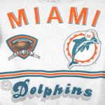 NFL - Miami Dolphins Spell-Out Crew Neck Sweatshirt 1990s X-Large Vintage Retro Football