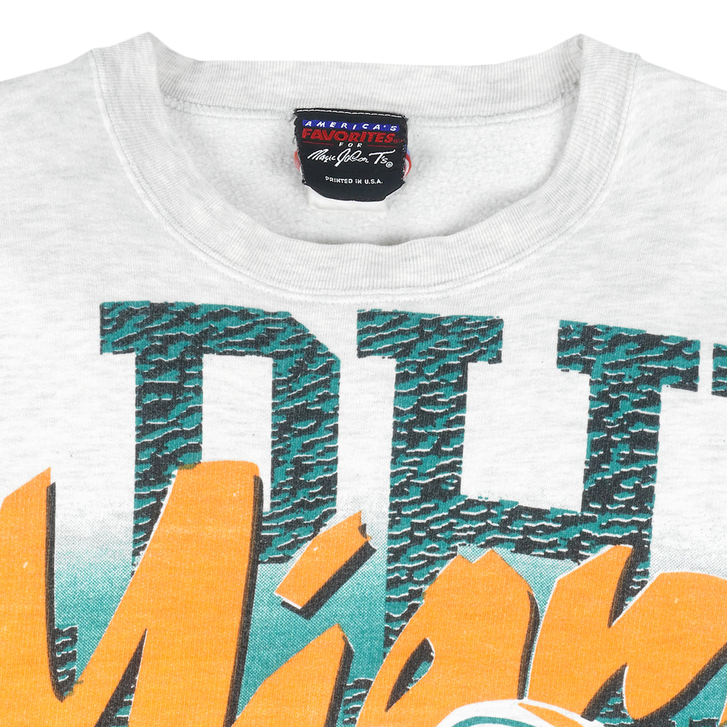 NFL - Miami Dolphins Big Logo Crew Neck Sweatshirt 1994 X-Large Vintage Retro Football