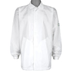 Wilson - White Button-Up Windbreaker 1990s Large Vintage Retro