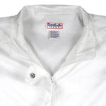 Reebok - White Zip-Up Windbreaker 1990s Medium Vintage Retro