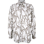 FUBU - Dragon All Over Print Button-Up Long Sleeved Shirt X-Large