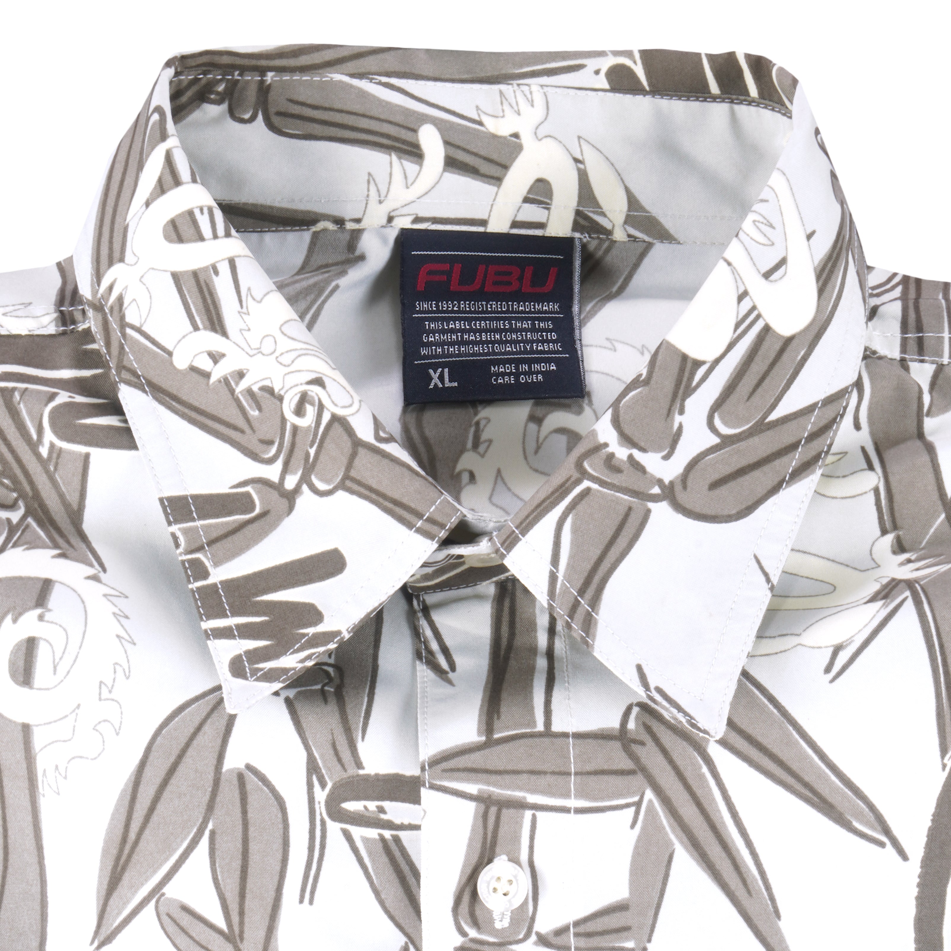 fubu dress shirts Fubu The Collection Dress Shirt Mens Size 38/39 White Pin Striped French Cuffs