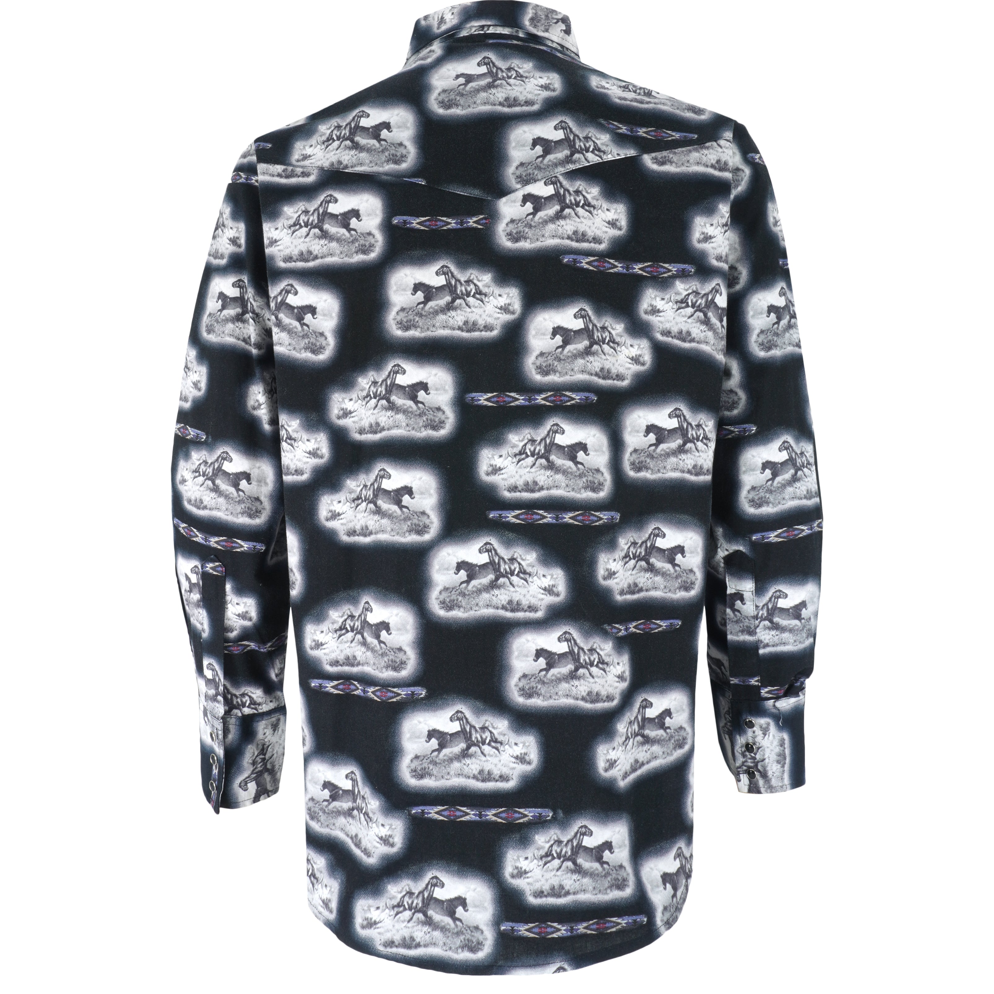 Vintage (Wranger) - Pattern Long Sleeved Shirt X-Large Vintage Retro