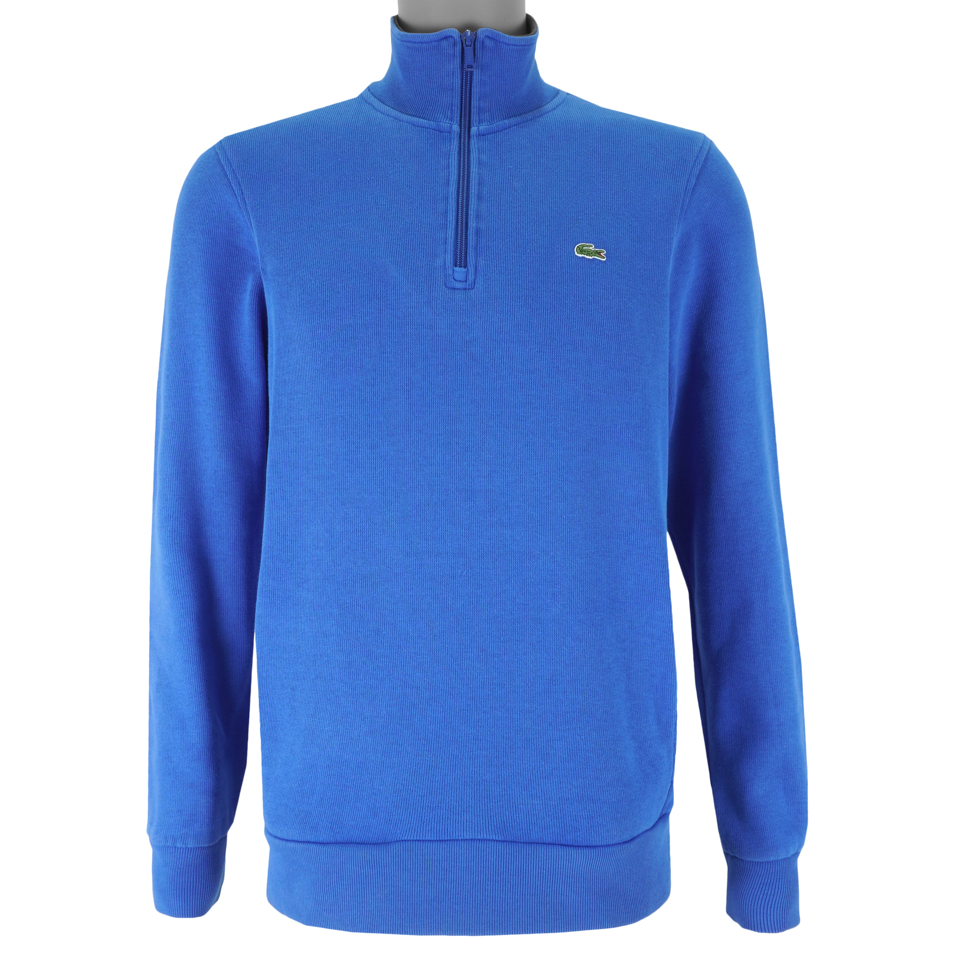 Lacoste - Blue 1/4 Zip Sweatshirt 1990s Medium Vintage Retro