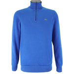 Lacoste - Blue 1/4 Zip Sweatshirt 1990s Medium