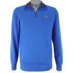 Lacoste - Blue 1/4 Zip Sweatshirt 1990s Medium Vintage Retro