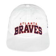 Starter - White Atlanta Braves Snapback Hat 1990s OSFA Vintage Retro Baseball