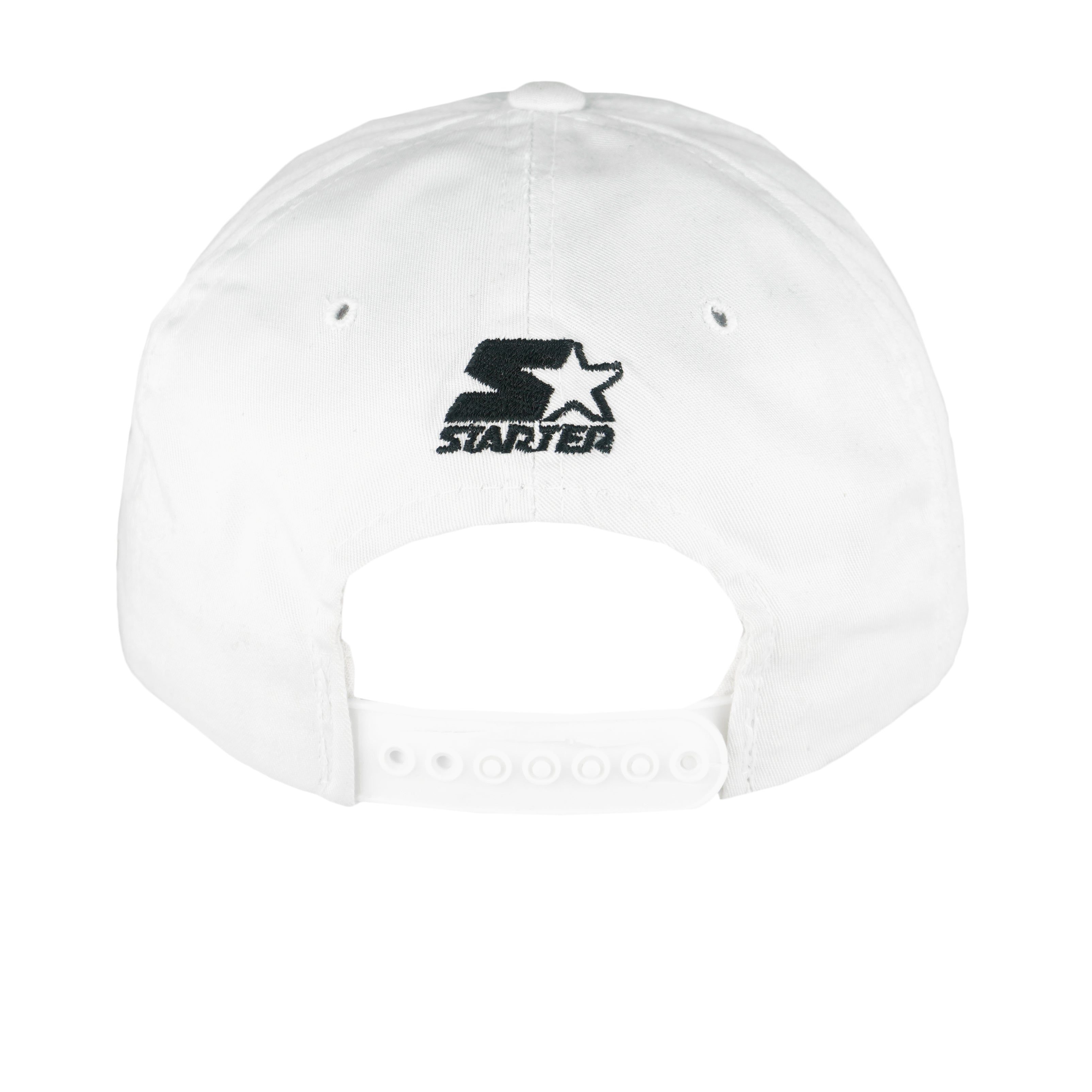 Starter - White Atlanta Braves Snapback Hat 1990s OSFA Vintage Retro Baseball