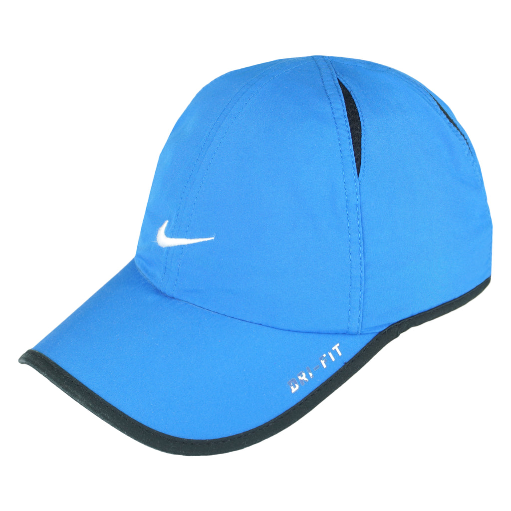 Nike - Blue Big Logo Adjustable Hat 1990s OSFA Vintage Retro
