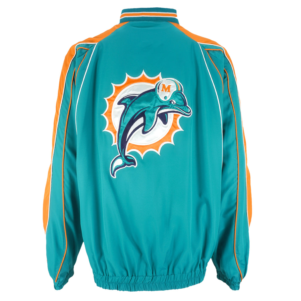 NFL - Miami Dolphins Big Logo Windbreaker 1990s Large Vintage Retro Football