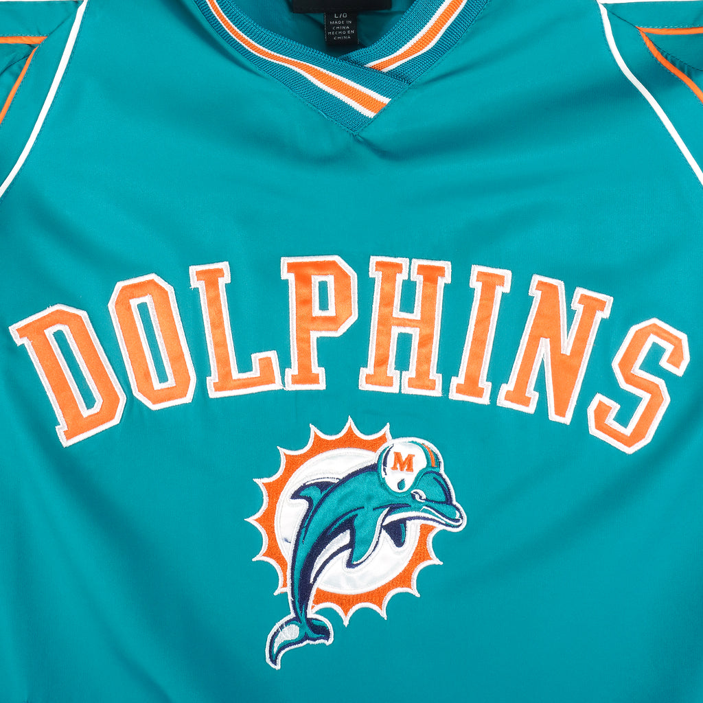 NFL - Miami Dolphins Big Logo Windbreaker 1990s Large Vintage Retro Football