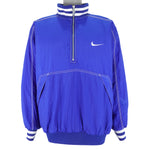 Nike  - Blue 1/4 Zip Embroidered Pullover 1990s Large