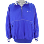 Nike  - Blue Embroidered Windbreaker 1990s Large Vintage Retro