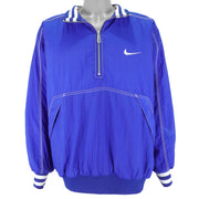 Nike  - Blue Embroidered Windbreaker 1990s Large Vintage Retro