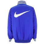 Nike  - Blue Embroidered Windbreaker 1990s Large Vintage Retro