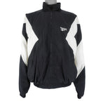 Reebok - B&W Zip-Up Windbreaker 1990s X-Large Vintage Retro