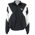 Reebok - B&W Zip-Up Windbreaker 1990s X-Large Vintage Retro