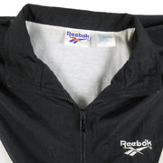 Reebok - B&W Zip-Up Windbreaker 1990s X-Large Vintage Retro