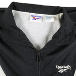 Reebok - B&W Zip-Up Windbreaker 1990s X-Large Vintage Retro