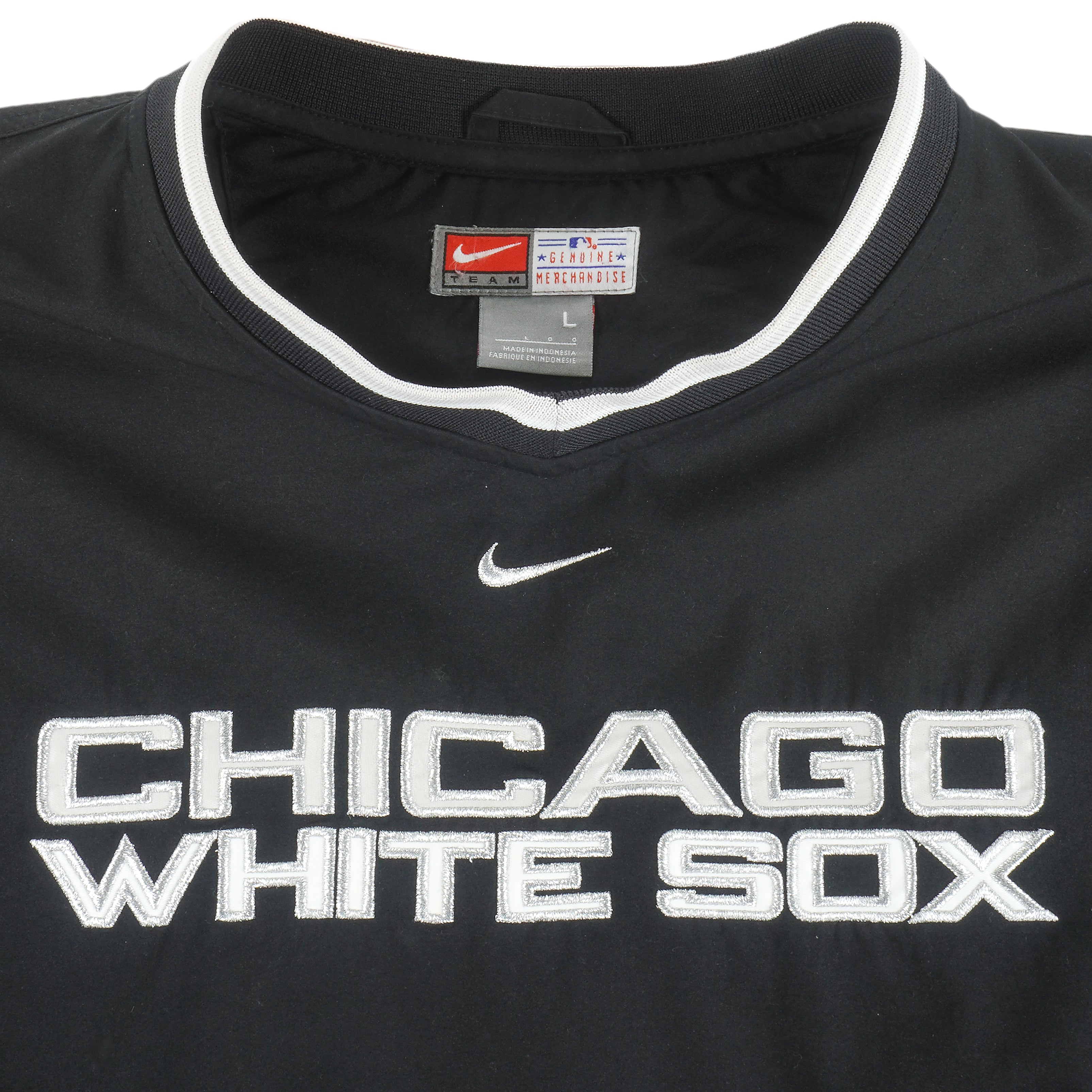 Nike - Chicago White Sox Big Spell-Out Windbreaker 1990s Large Vintage Retro
