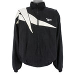 Reebok - B&W Shawn Kemp Kamikaze Style Warm-up Windbreaker 1990s Large