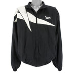 Reebok - B&W Kamikaze Windbreaker 1990s Large Vintage Retro