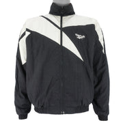 Reebok - B&W Kamikaze Windbreaker 1990s Small Vintage Retro