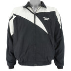 Reebok - B&W Kamikaze Windbreaker 1990s Small Vintage Retro
