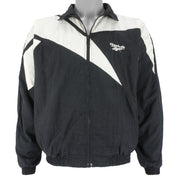 Reebok - B&W Kamikaze Windbreaker 1990s Small Vintage Retro