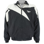 Reebok - B&W Kamikaze Windbreaker 1990s Small Vintage Retro