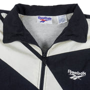 Reebok - B&W Kamikaze Windbreaker 1990s Small Vintage Retro
