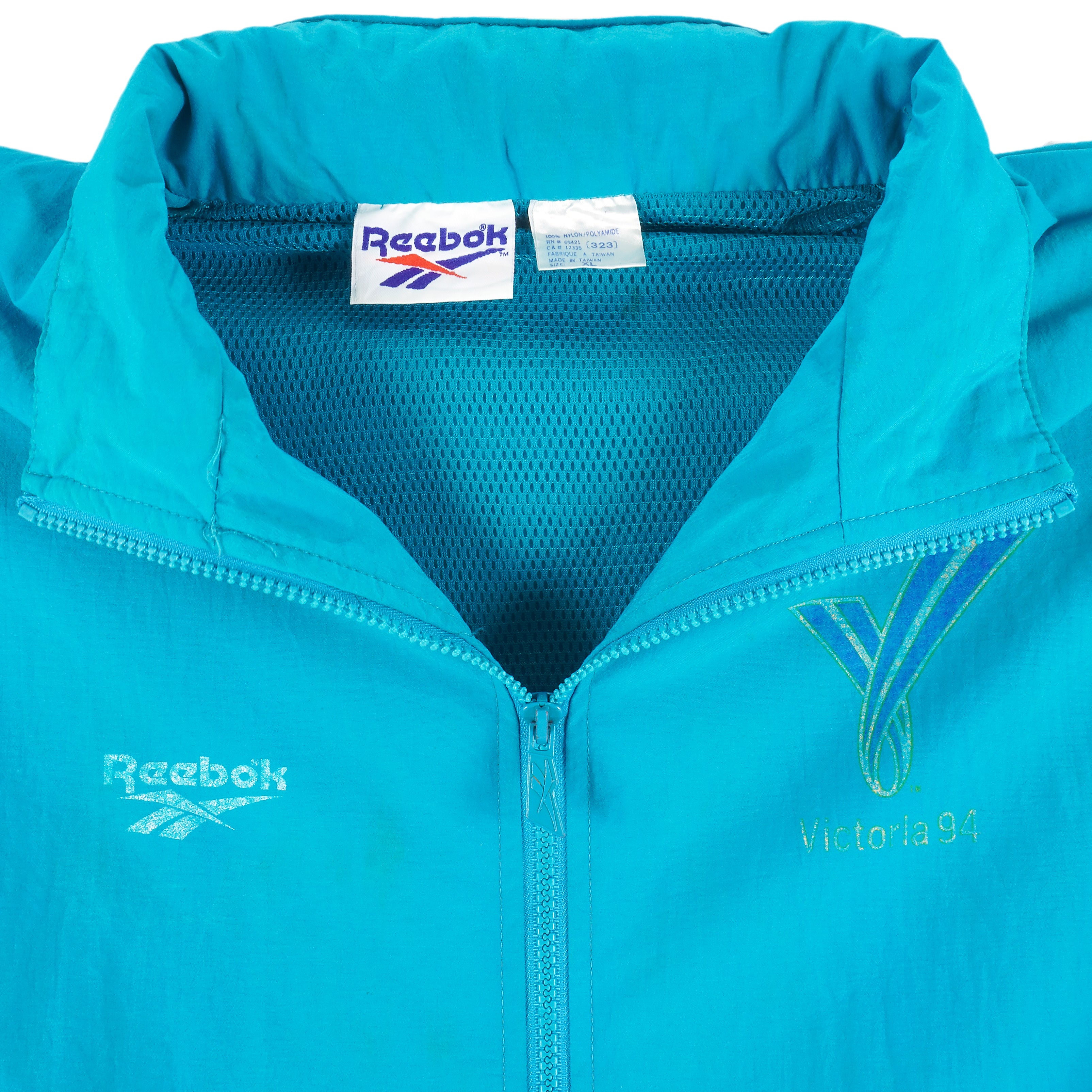 Reebok - Blue Victoria Commonwealth Games Windbreaker 1994 X-Large Vintage Retro
