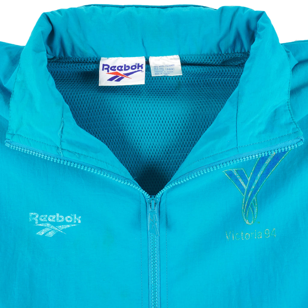 Reebok - Blue Victoria Commonwealth Games Windbreaker 1994 X-Large Vintage Retro