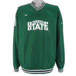 Reebok - Michigan State Spartans Pullover Windbreaker 1990s Large Vintage Retro Football